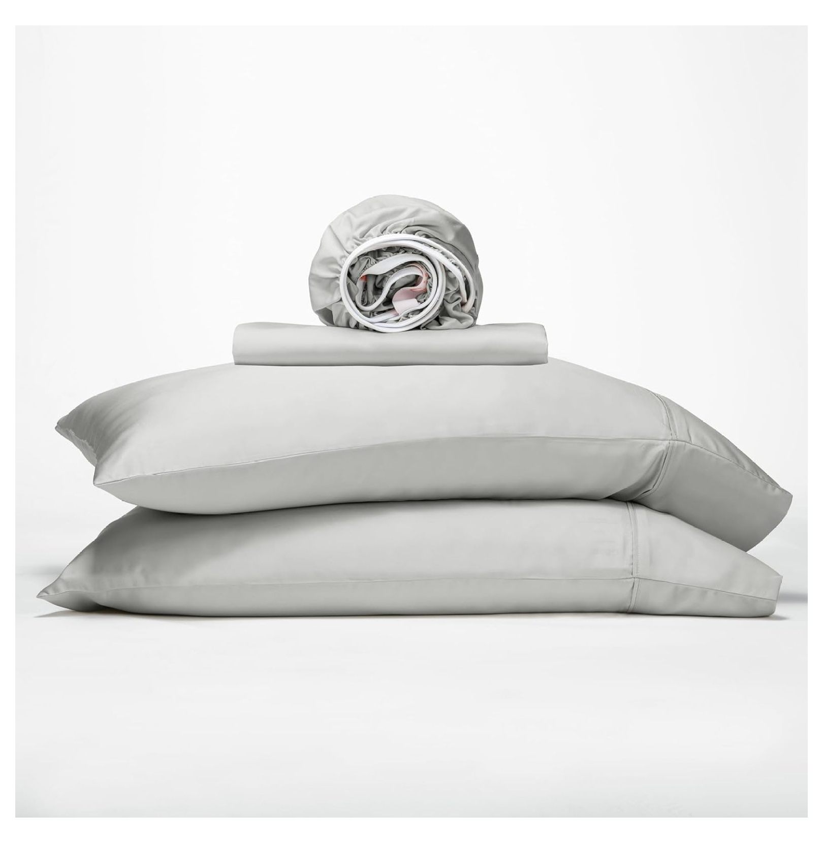 RPQZ 100 Rayon from Bamboo Sheets, Soft and Breathable (02 Grey, King