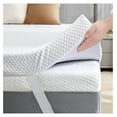 RPQZ 3 Inch Gel Memory Foam Mattress Topper Full Size, Ventilated High