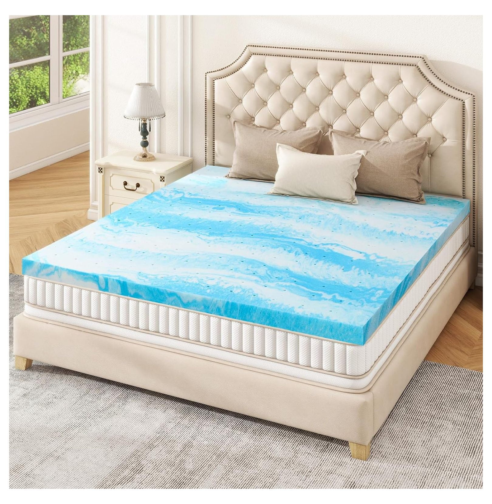 RPQZ Mattress Topper Queen 2 Inch Memory Foam Mattress Topper Queen