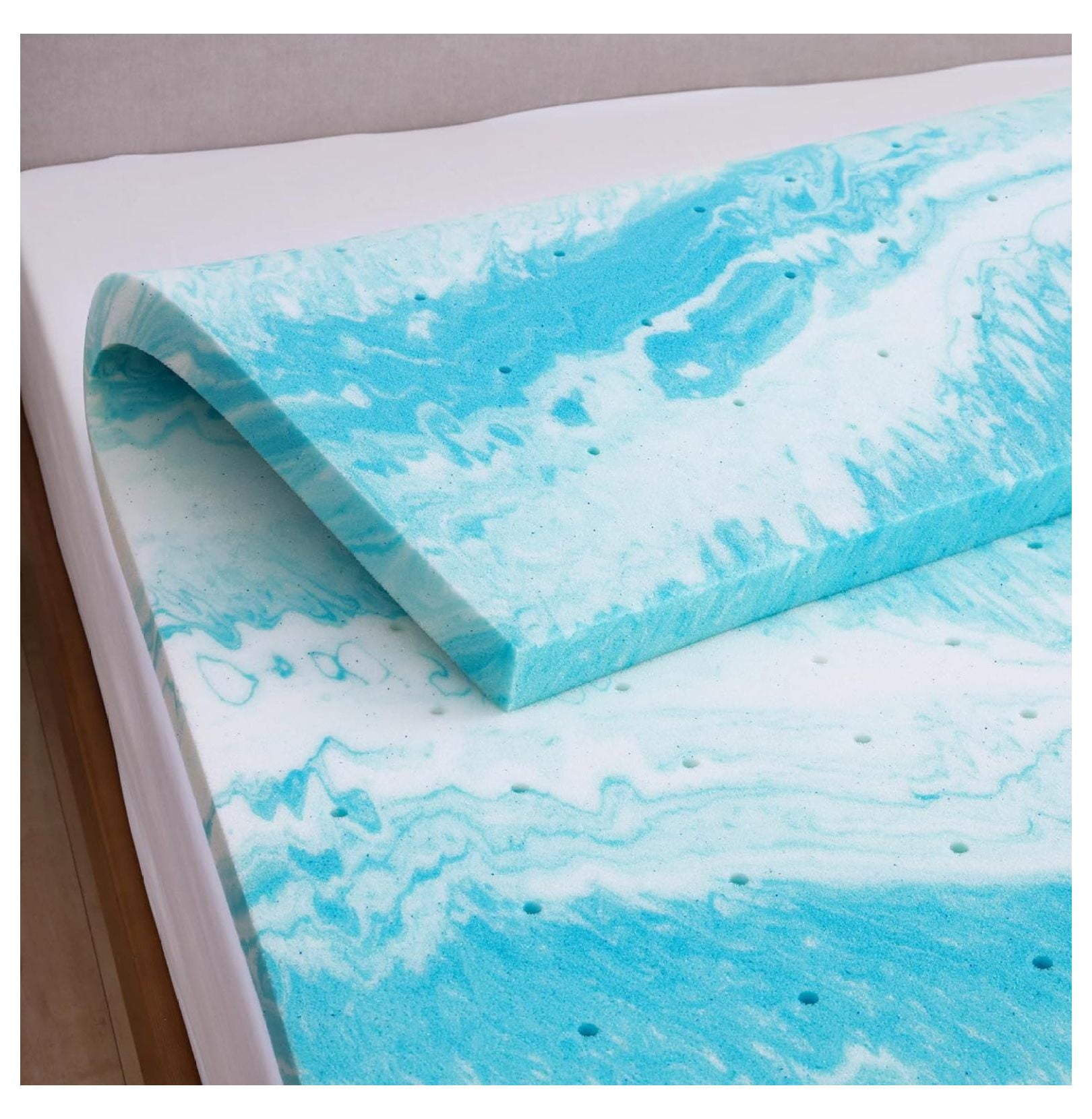 RPQZ Mattress Topper Queen 3 Inch Gel Memory Foam Mattress Topper