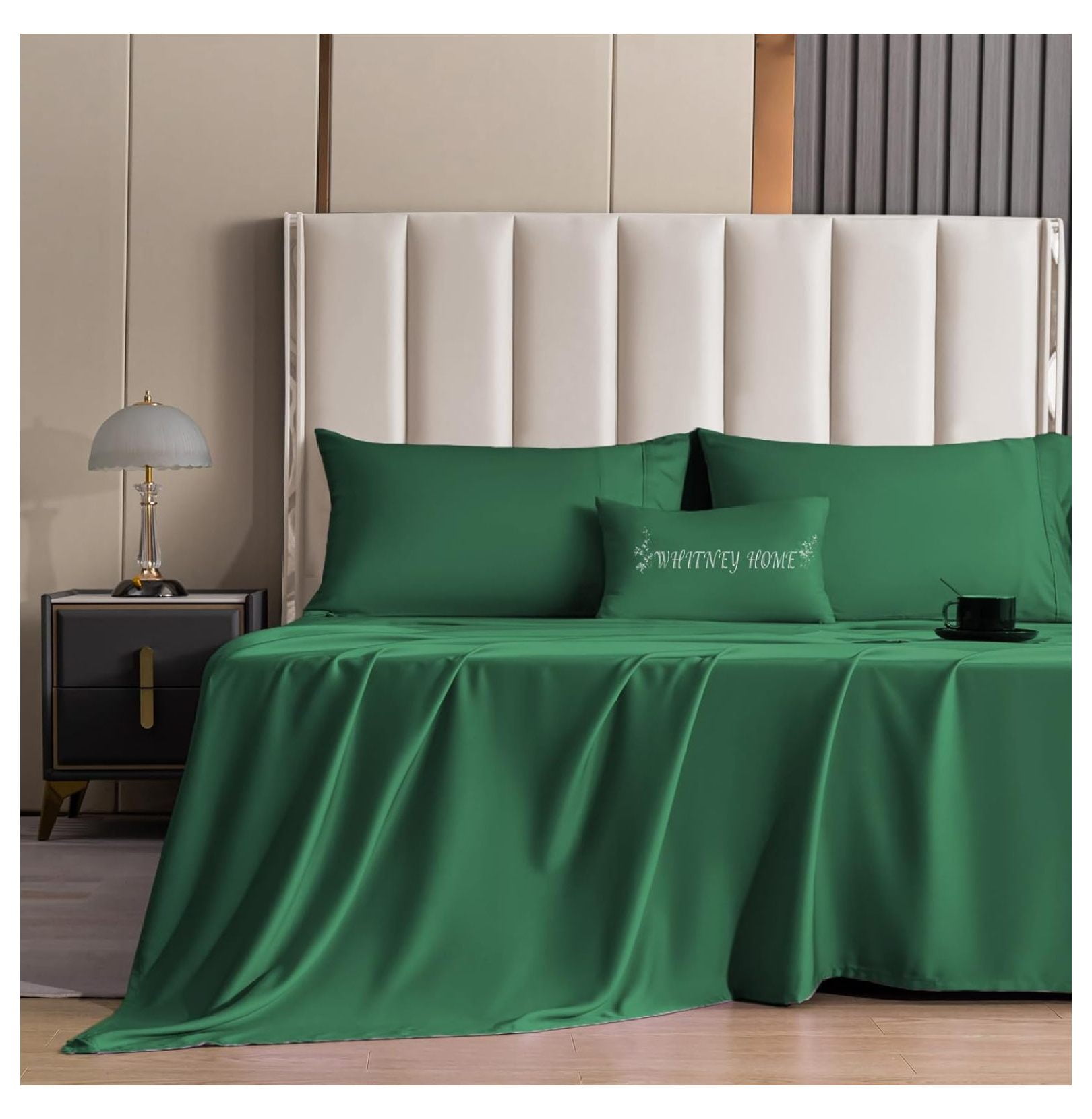 RPQZ Queen Size Sheet Set Rayon Derived from Bamboo, Luxury Cooling