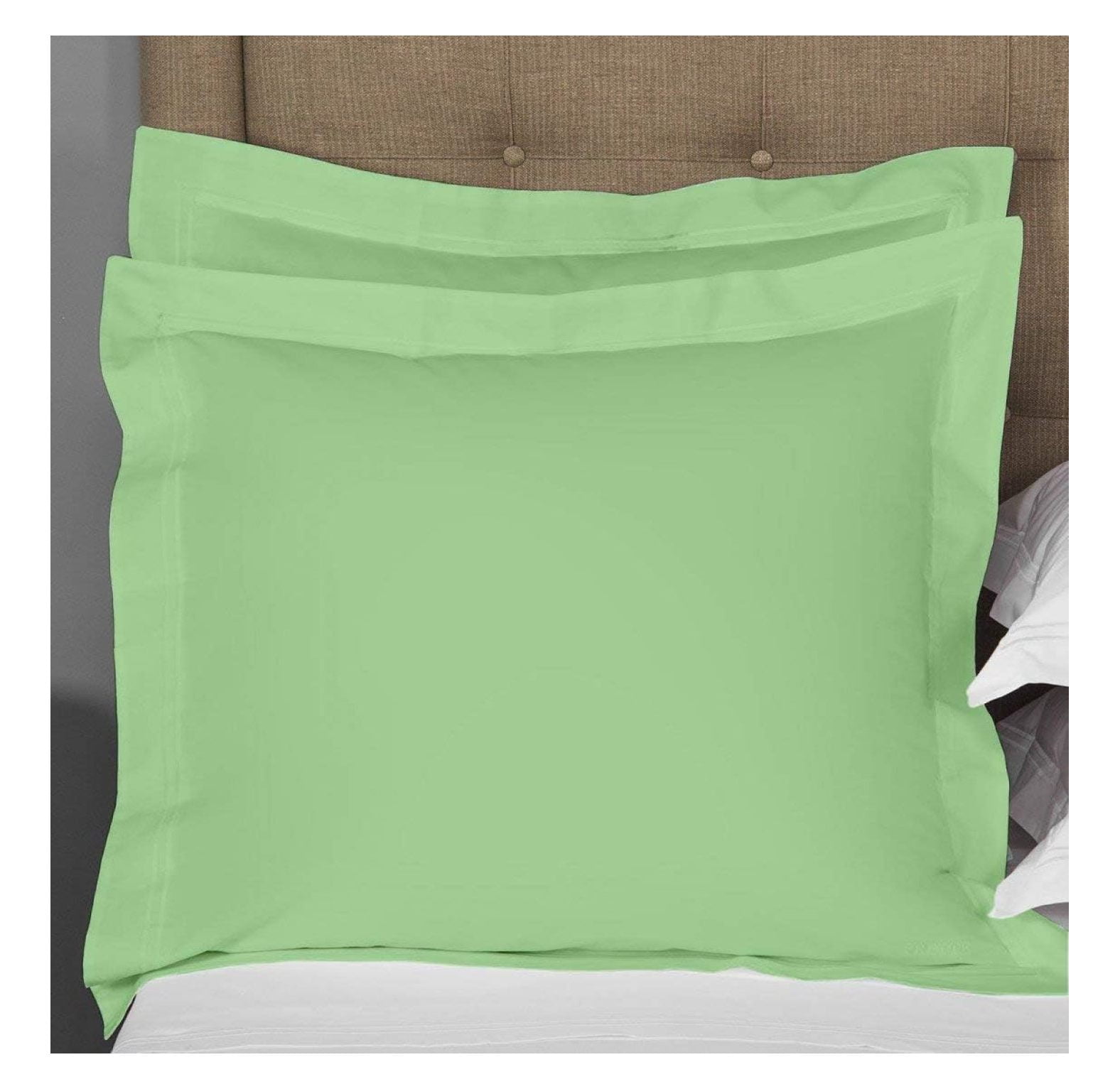 RPQZ Sage Solid European Square Pillow Shams Set of 2 pc Hypoallergenic 600 TC 100 Egyptian Cotton Decorative Cushion Cover Euro Pillow Sham Sage Euro 26 x 26 Walmart