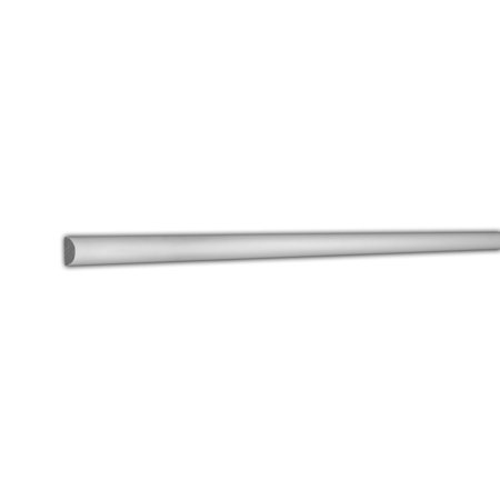 RPS-0120 1" High x 1/2" Projection White Polystyrene Half Round Moulding (9 Pack/70+Feet)