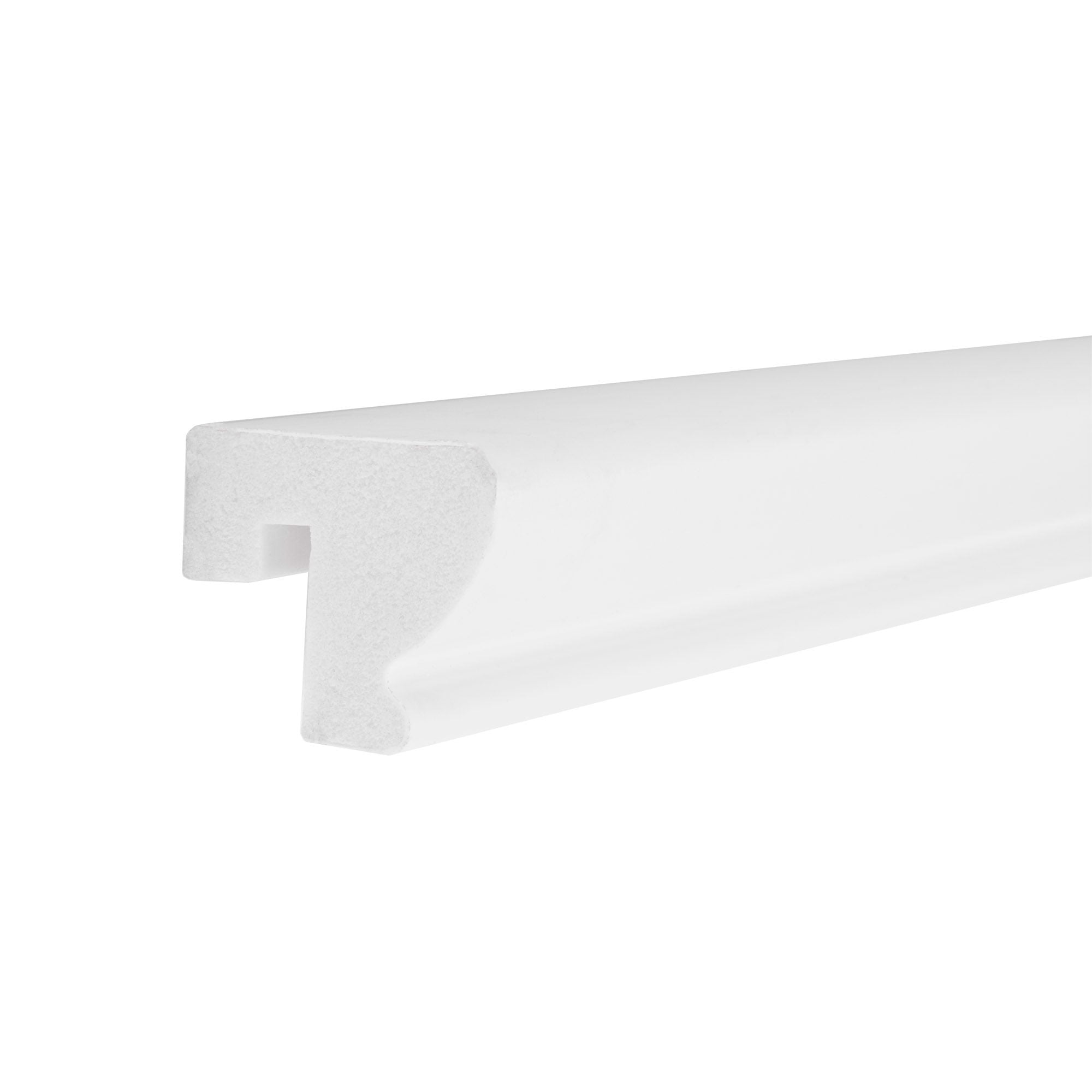White Recycled Polystyrene Cap Moulding 6-Pack, 48 Feet