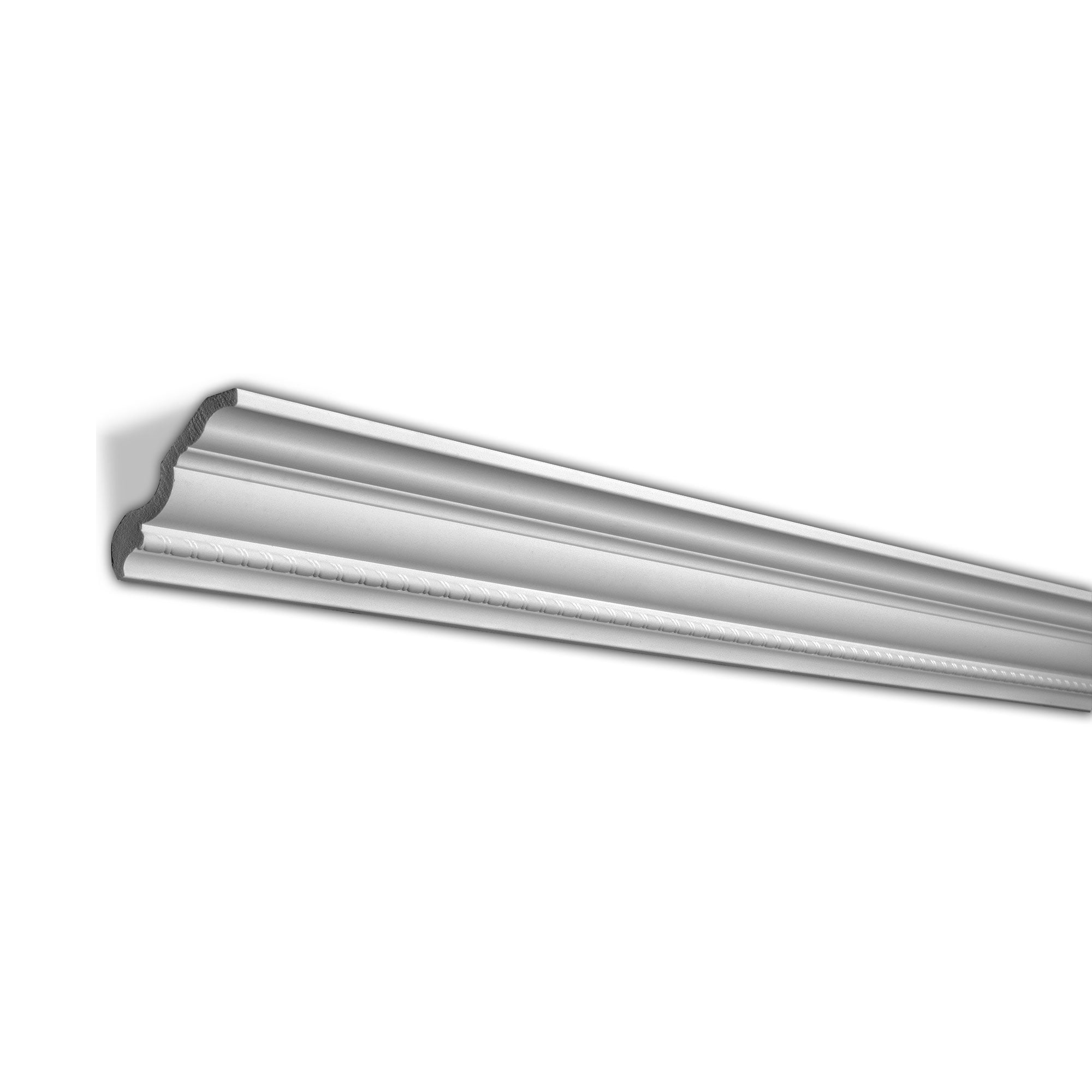 Primed White Polystyrene Crown Moulding 3'' x 96'' Set of 10