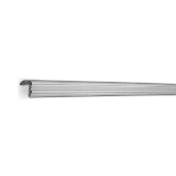 Outwater 1-1/2 in. H x 1-1/2 in. Proj. x 8 ft. Primed White Angle Moulding, High Impact Polystyrene, 9-Pack, 72 Linear Feet