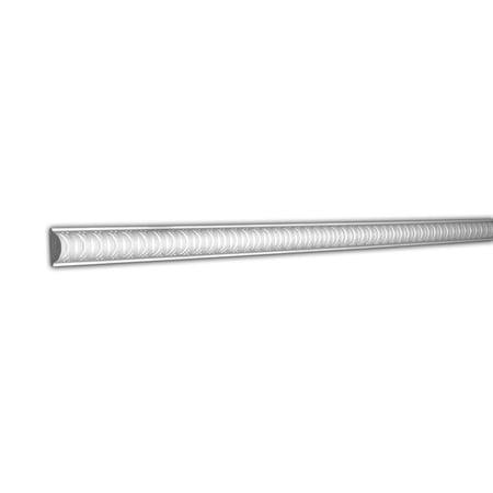 RPS-3305 H: 1-1/4" x Proj: 3/8" x L: 8' x Design Repeat: 1" Primed White Polymer Panel Moulding (11 Pack/86+Feet)