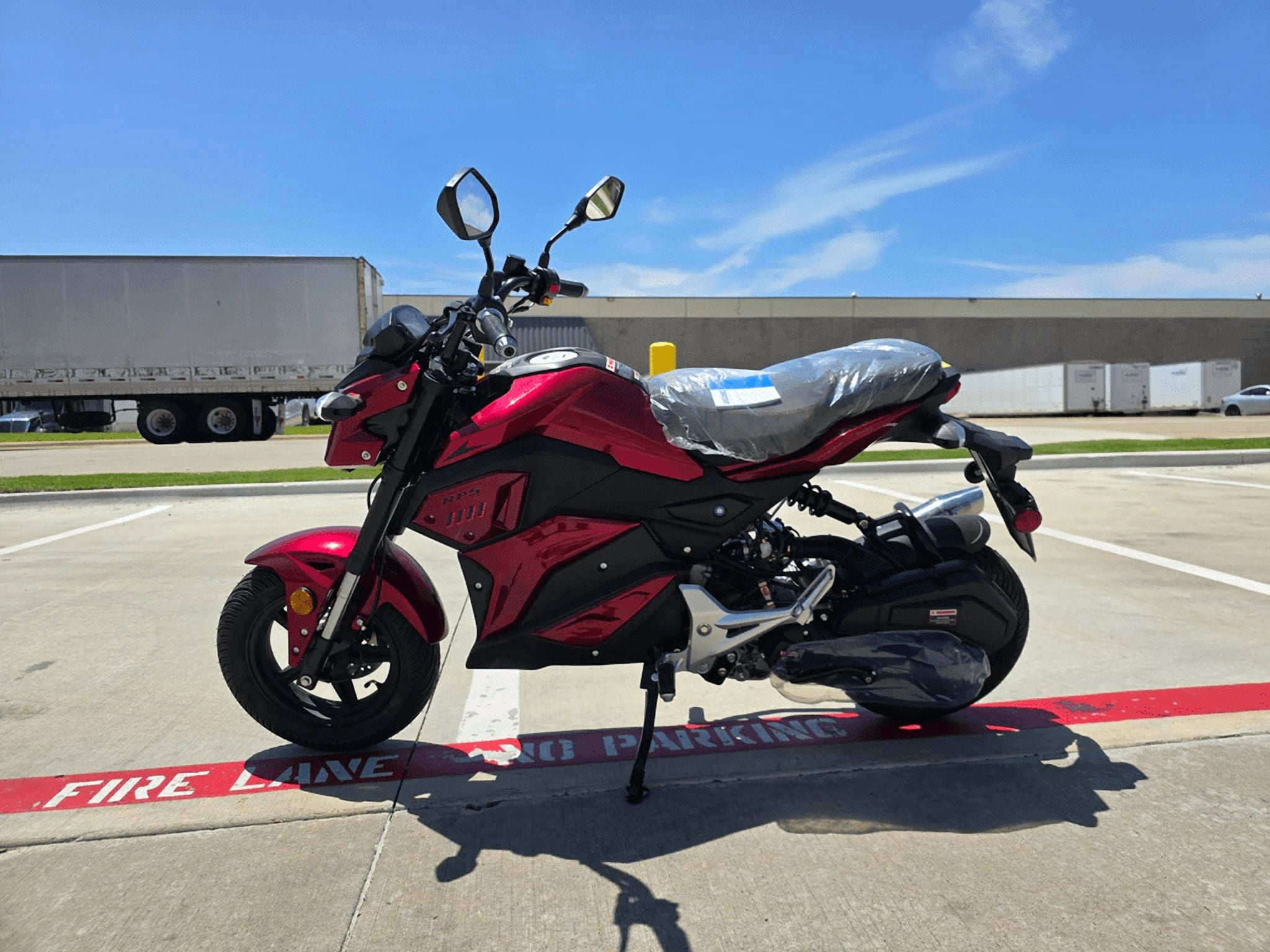 RPS M16-150 Grom Style 150cc Gas Powered Scooter Motorcycle  Automatic Transmission, Street Legal, High Performance, Air-Cooled Engine(Red)