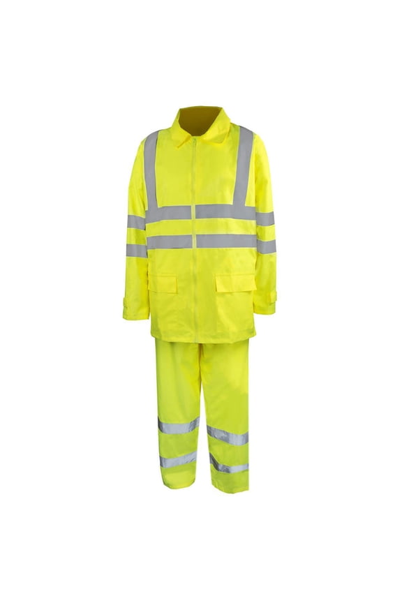 Hi-Viz Adult Rainwear Suit - Yellow - 3XL