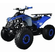 RPS Outland RS125 ATV - 125cc, Automatic Transmission with Reverse, 19 Tires, Rear Rack, Brush Guard, Electric Start with Free Battery Charge Blue