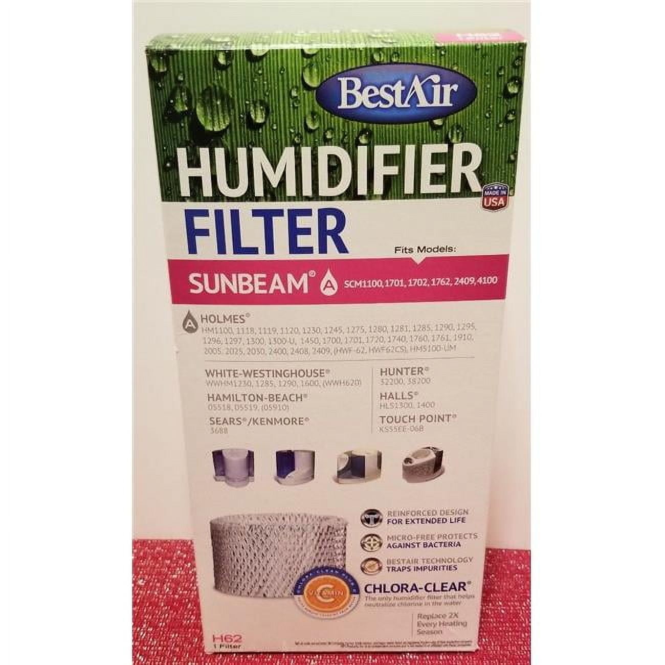 RPS Products  H62 Humidifier Filters Chlora Clear for Sunbeam - Pack of 2