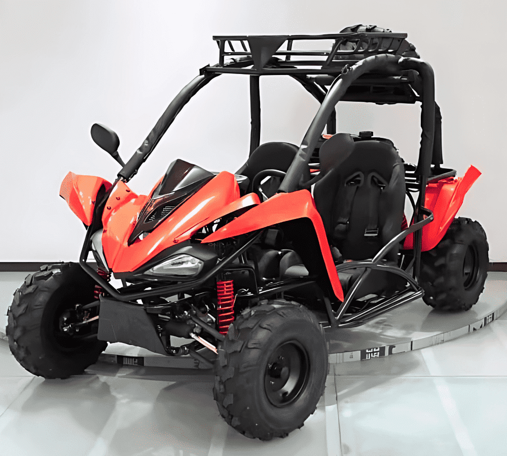 RPS Shark 125CC Mid-Size Kids Go Kart, Electric Start, Semi-Automatic 3 ...