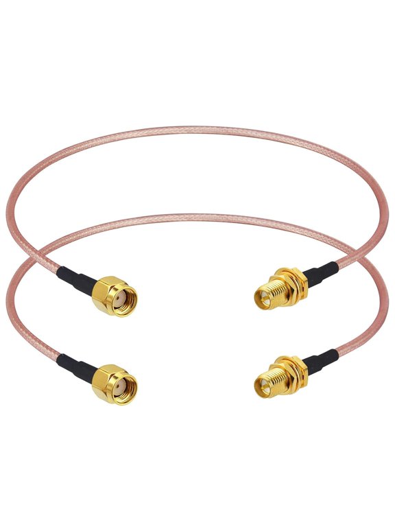 RPSMA Coax Cable RG316 RP-SMA Male to RP-SMA Female Bulkhead Mount Coaxial Cable 12inch 30cm WiFi Antenna Extension Jumper Pigtail for WiFi Router Security IP Camera