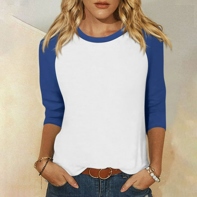 Casual Color Block Contrast O Neck Plus Size Tops Casual Color Block Contrast O Neck Plus Size Tops