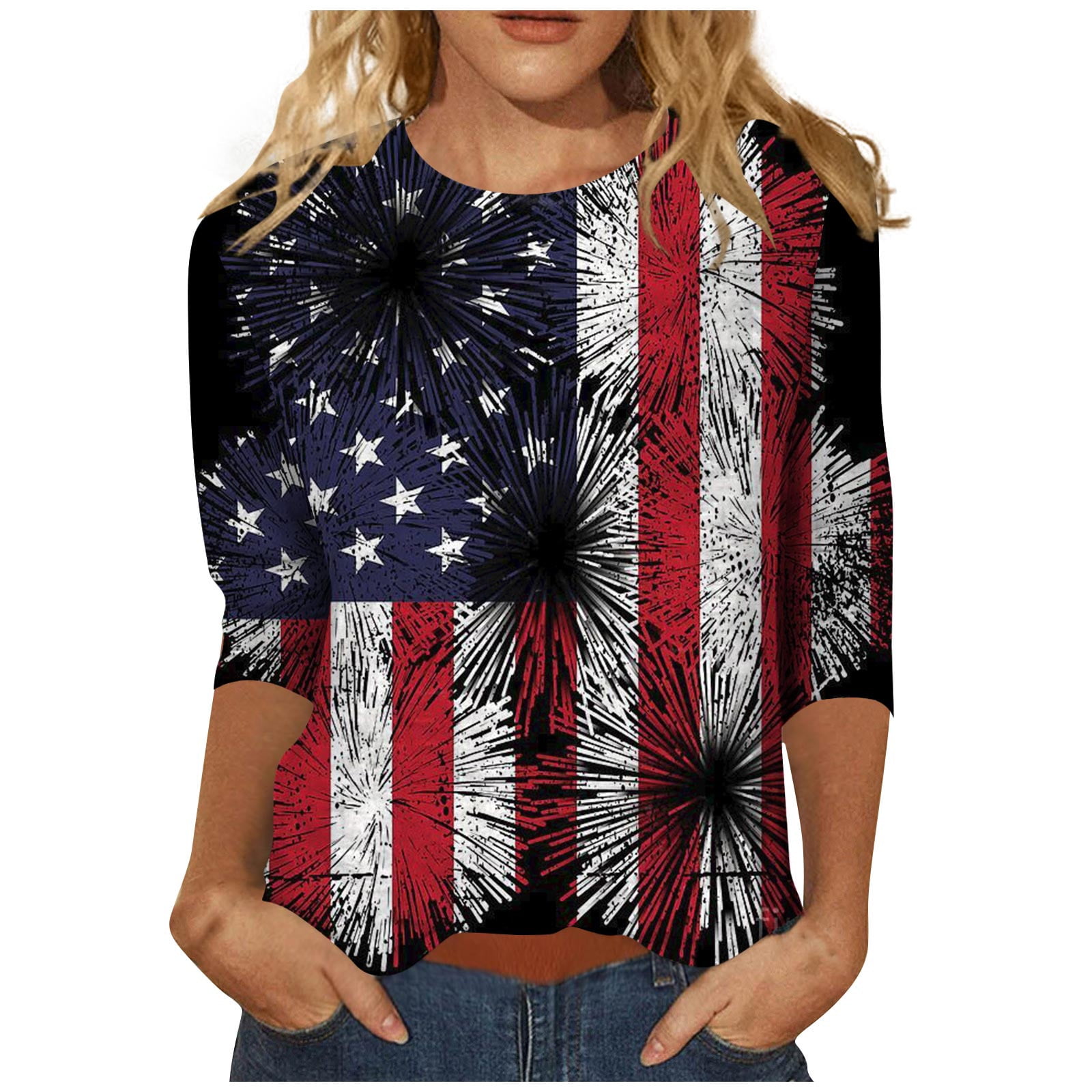july 4th patriotic long sleeve shirts