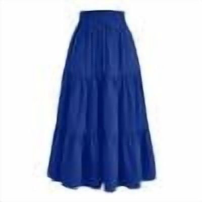 RPVATI Black Skirts for Women Below Knee Length Boho Summer Drawstring High Waisted Long Skirt Floral Tiered Lightweight Pleated Casual Flowy A Line Skirts Royal Blue S