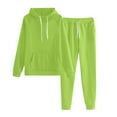 thumbnail image 1 of RPVATI Cotton Sets for Women 2 Piece Sweatsuits Fall Casual Long Sleeve Hoodie Baggy Wide Leg Sweatpants Lounge Holiday Winter Track Suits 2025 Light Green S, 1 of 5
