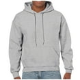 thumbnail image 1 of RPVATI Mens Lightweight Hoodie Long Sleeve Fashion Sweatshirt Plus Size Drawstring Solid Color Pullover Running Hooded Shirt Light Gray XL, 1 of 4