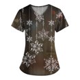 RPVATI Holiday Scrub Tops for Women Christmas Clearance Christmas