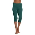 thumbnail image 1 of RPVATI Ladies Capri Leggings Pants Maternity High Waisted Tummy Control Knee Length Yoga Pants Soft Workout Crop Leggings Dark Green M, 1 of 3