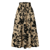 thumbnail image 1 of RPVATI Long Khaki Skirts for Women Plus Size Floral Drawstring Boho High Waisted Skirt Summer Tiered Casual Beach Pleated Flowy Midi Skirts Khaki XL, 1 of 9