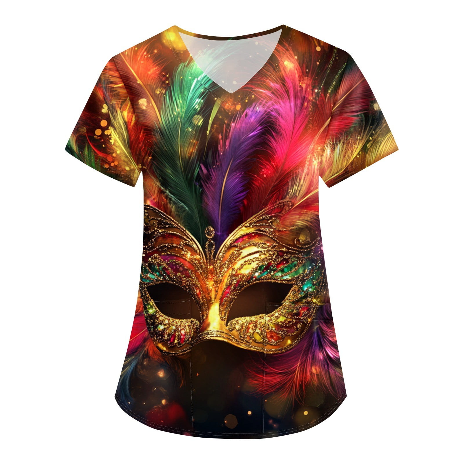 mardi gras scrub pants