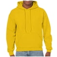 thumbnail image 1 of RPVATI Mens Hoodies Graphic Long Sleeve Running Sweatshirt Gym Hooded Drawstring Pullover Loose Solid Color Casual Clothes Yellow 3XL, 1 of 4