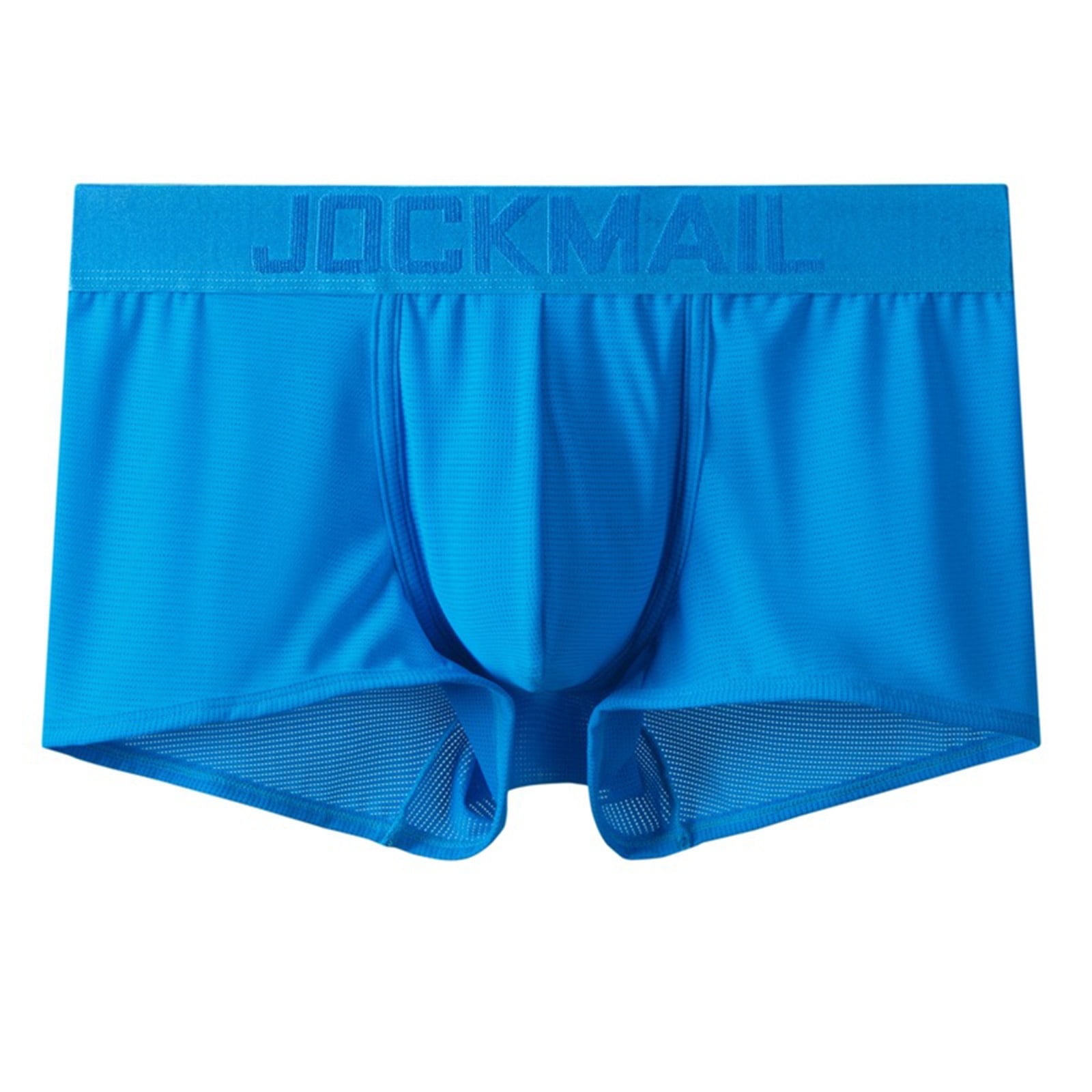 jovati Underwear for Men Boxer Briefs Men Sexy Underwear Comfortable  Sweat-absorbent Ice-Silk Cool Boxer Splic Briefs
