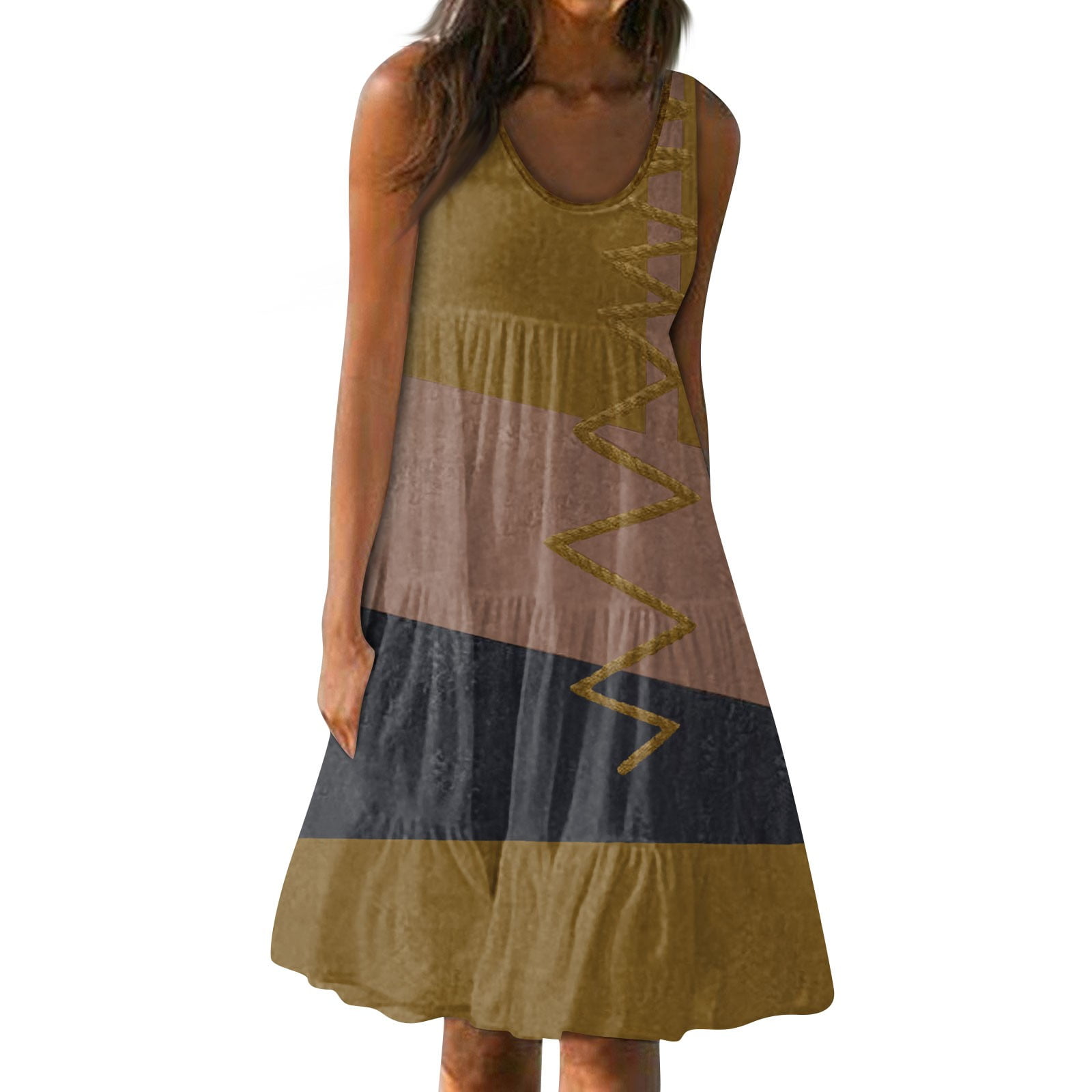 RPVATI Plus Size Summer Dresses for Women Sundress Flowy T Shirt Dress