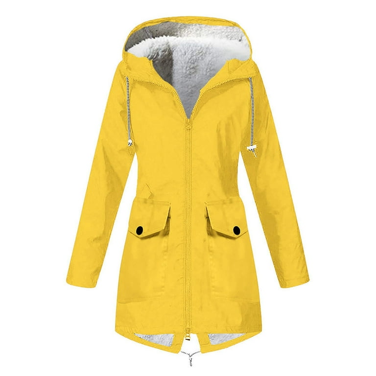 Lightweight yellow rain jacket sale