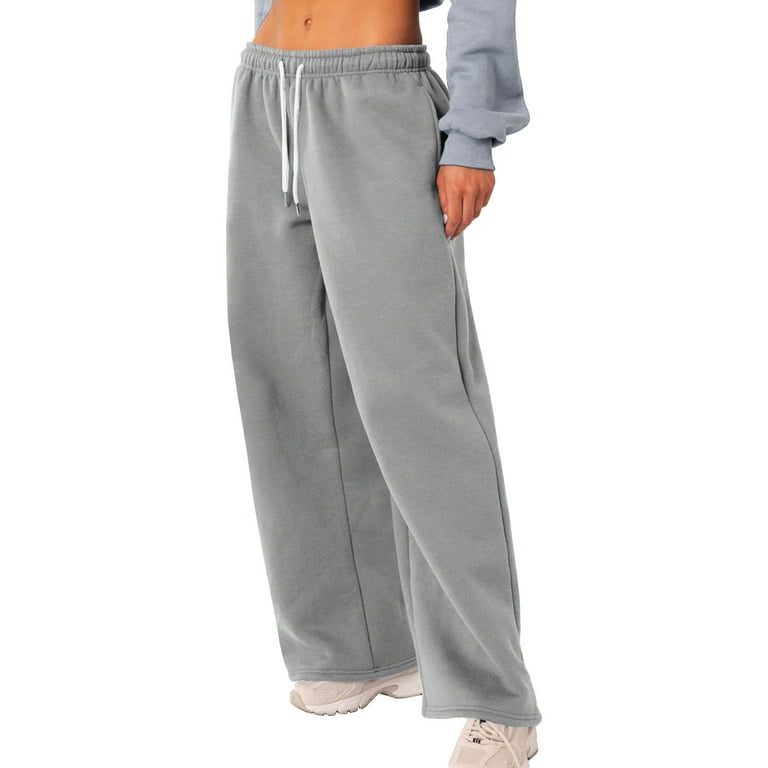 Women's Athletic Pants,Womens Baggy High Waisted Sweatpants Joggers Pants  Workout Drawstring Yoga Lounge Pants with Pockets Oversized Streetwear  (Color : B Thick Khaki, Size : Small) : : Clothing, Shoes &  Accessories