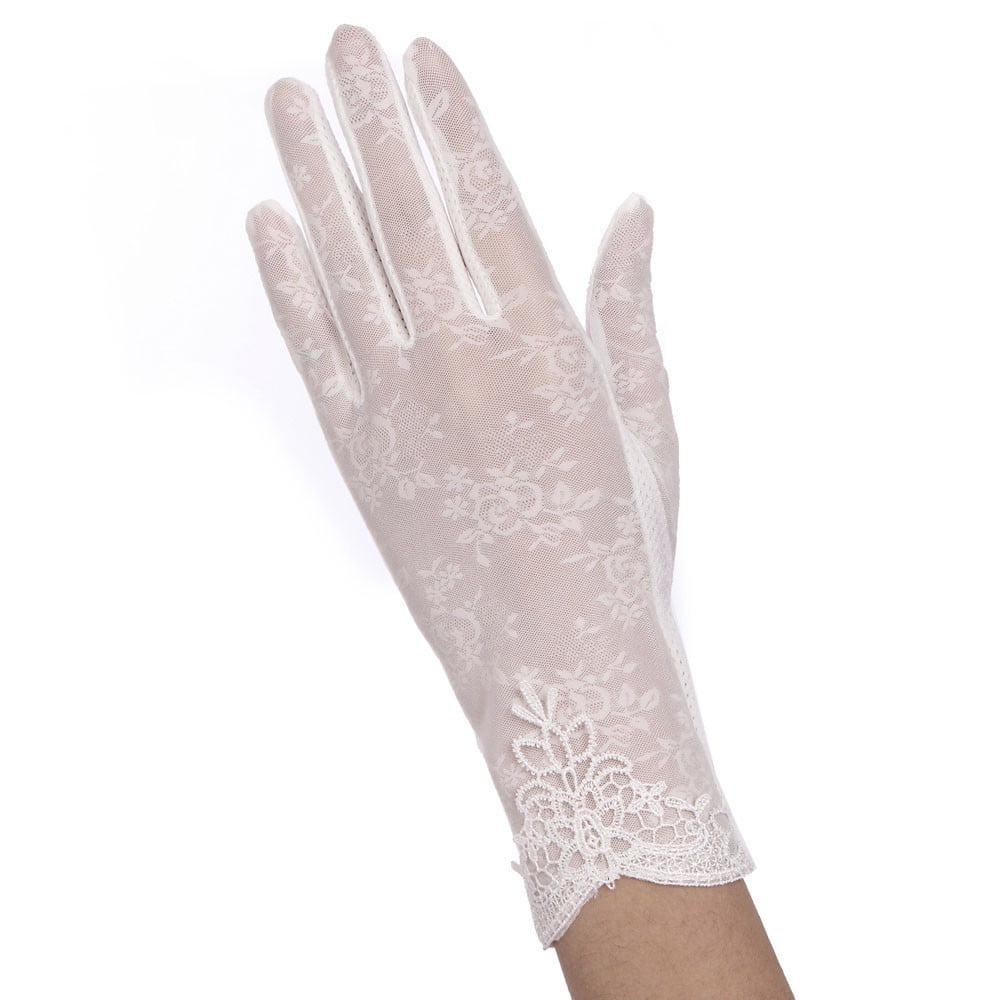 RPVATI Women's UV Protection Lace Summer Gloves Touchscreen Driving