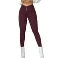 thumbnail image 1 of RPVATI Womens High Waisted Skinny Stretch Butt Lifting Jeans Purple L, 1 of 7