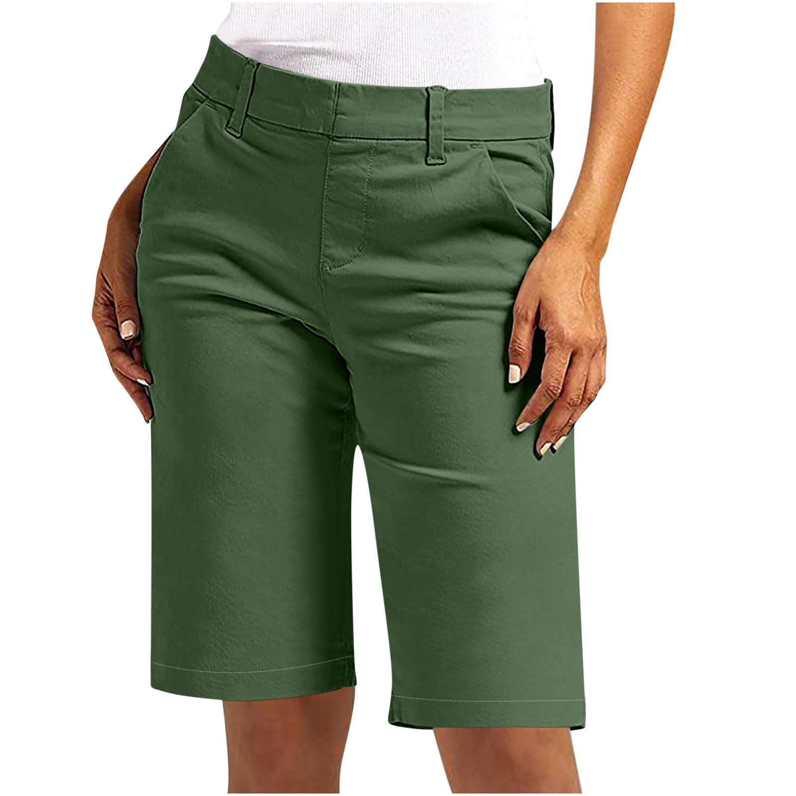 Minetom Femme Short Loose Bermuda Eté Multi Poches Confortable Shorts