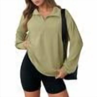 RPVATI Womens Zip Up Oversize Hoodies Plus Size Waffle Knit V Neck Sweatshirt Lightweight Fall Long Sleeve Pullover Trendy Sweater Fashion 2025 Winter Oversized Sweatshirts Light Green M