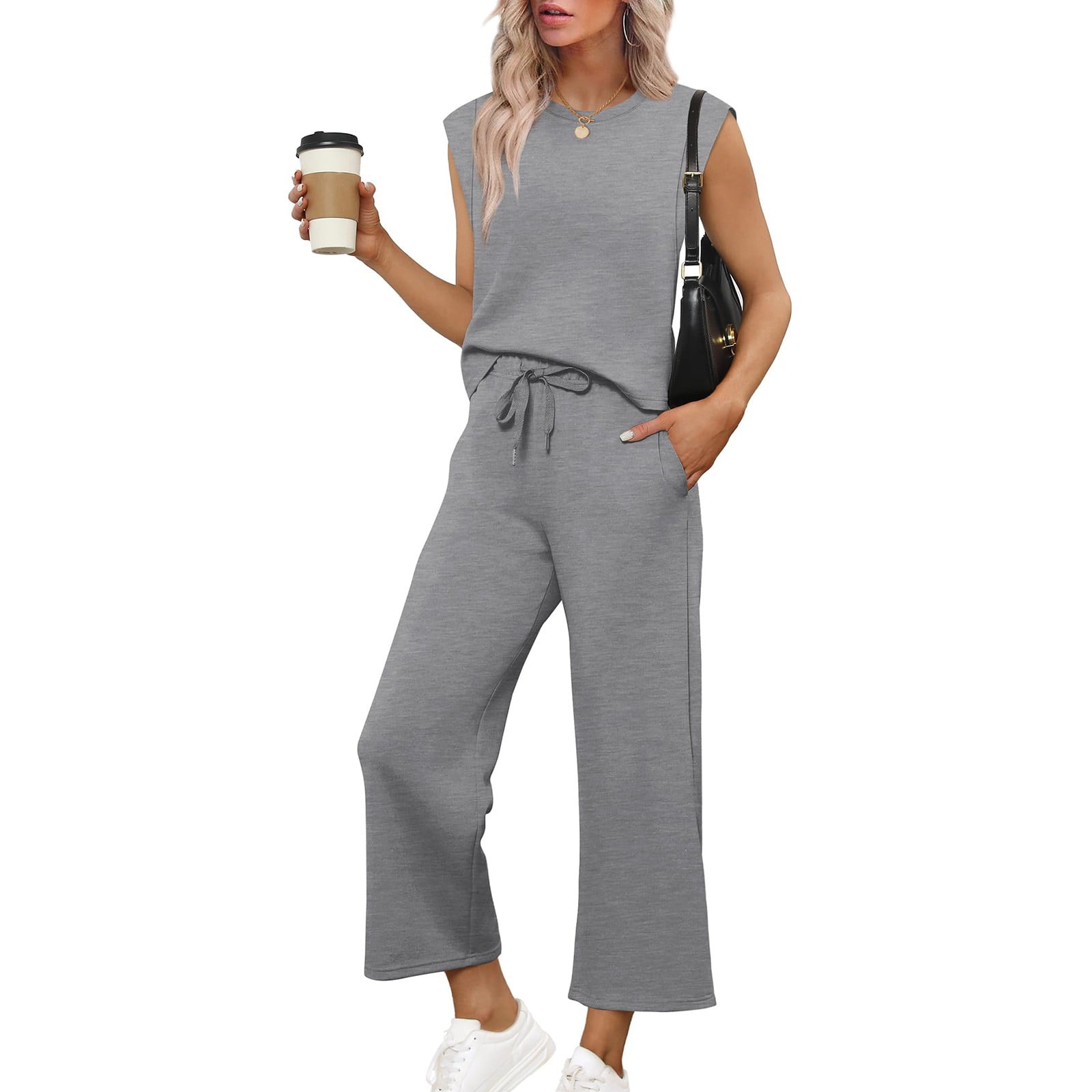 V-Neck Long Sleeve Top and Pants Active Set
