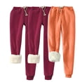 thumbnail image 1 of RQYYD 3PC Women's Fleece Lined Lounge Pants Winter Warm Sherpa Lined Thicken Long Pants Outdoor Athletic Pants, 1 of 6
