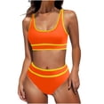 thumbnail image 1 of RQYYD Bikini Sets for Women High Waisted Tummy Control Two Piece Swimsuits Push Up Halter Tops with Bottom Bathing Suits, 1 of 5