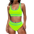 thumbnail image 1 of RQYYD Bikini Sets for Women High Waisted Tummy Control Two Piece Swimsuits Push Up Halter Tops with Bottom Bathing Suits, 1 of 5