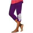 thumbnail image 1 of RQYYD Capri Leggings for Women 2024 Summer Plus Size Capris Knee Length Casual Workout Yoga Capri Pants Beach Cropped Pants, 1 of 6