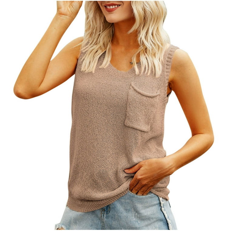 RQYYD Discount Summer Crop Tops for Women's Sexy Sleeveless Tank