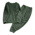 thumbnail image 1 of RQYYD Flannel Pajamas For Women Set Winter Warm Fleece Fuzzy Sherpa Elastic Waist Crewneck Long Sleeve Loungewear, 1 of 6
