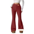 thumbnail image 1 of RQYYD Fleece Lined Leggings Women Warm Winter Tummy Control High Waisted Workout Yoga Pants Thermal Comfy Flare Leggings, 1 of 7