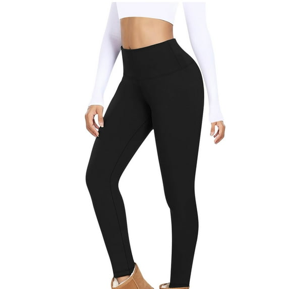 RQYYD Fleece Lined Leggings for Women Thermal Leggings Warm Leggings Women Winter High Waisted Yoga Pants