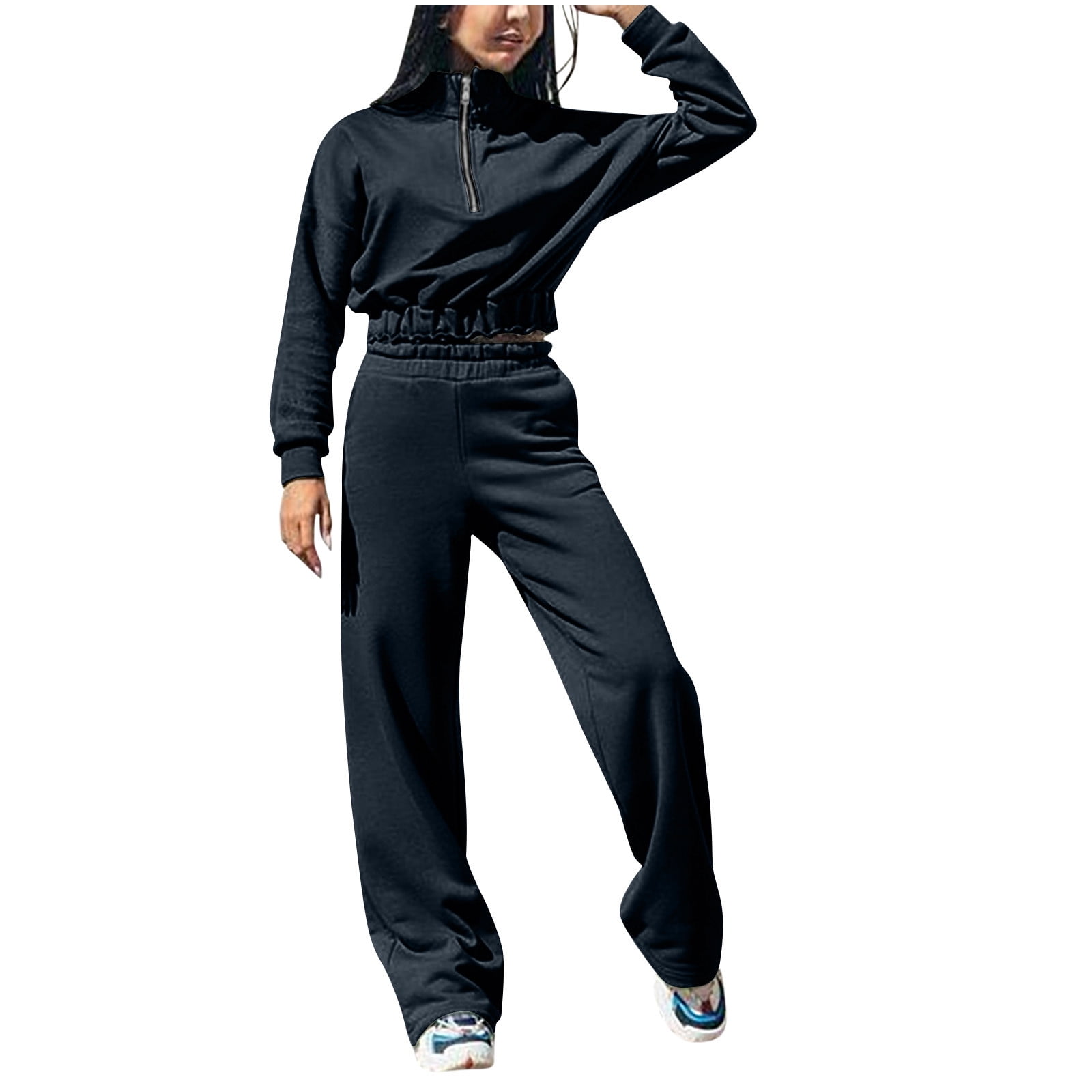 Custom Logo Women Thin Sport Black Two Piece Set T-shirt Tops Knee Length  Jogger Sweatpant Suit Tracksuit Matching Set Outfits - AliExpress