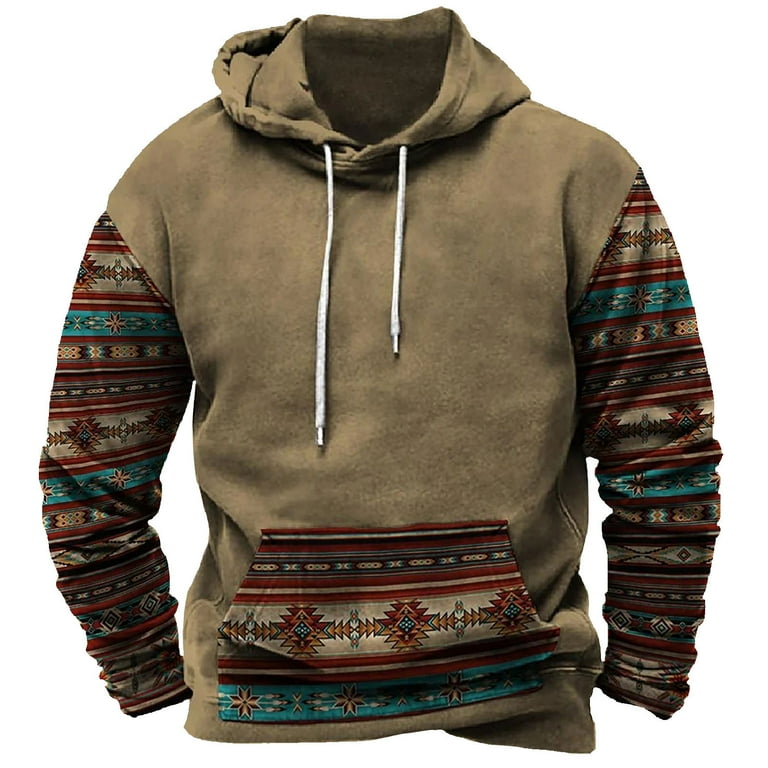 Tribal print hoodie mens sales