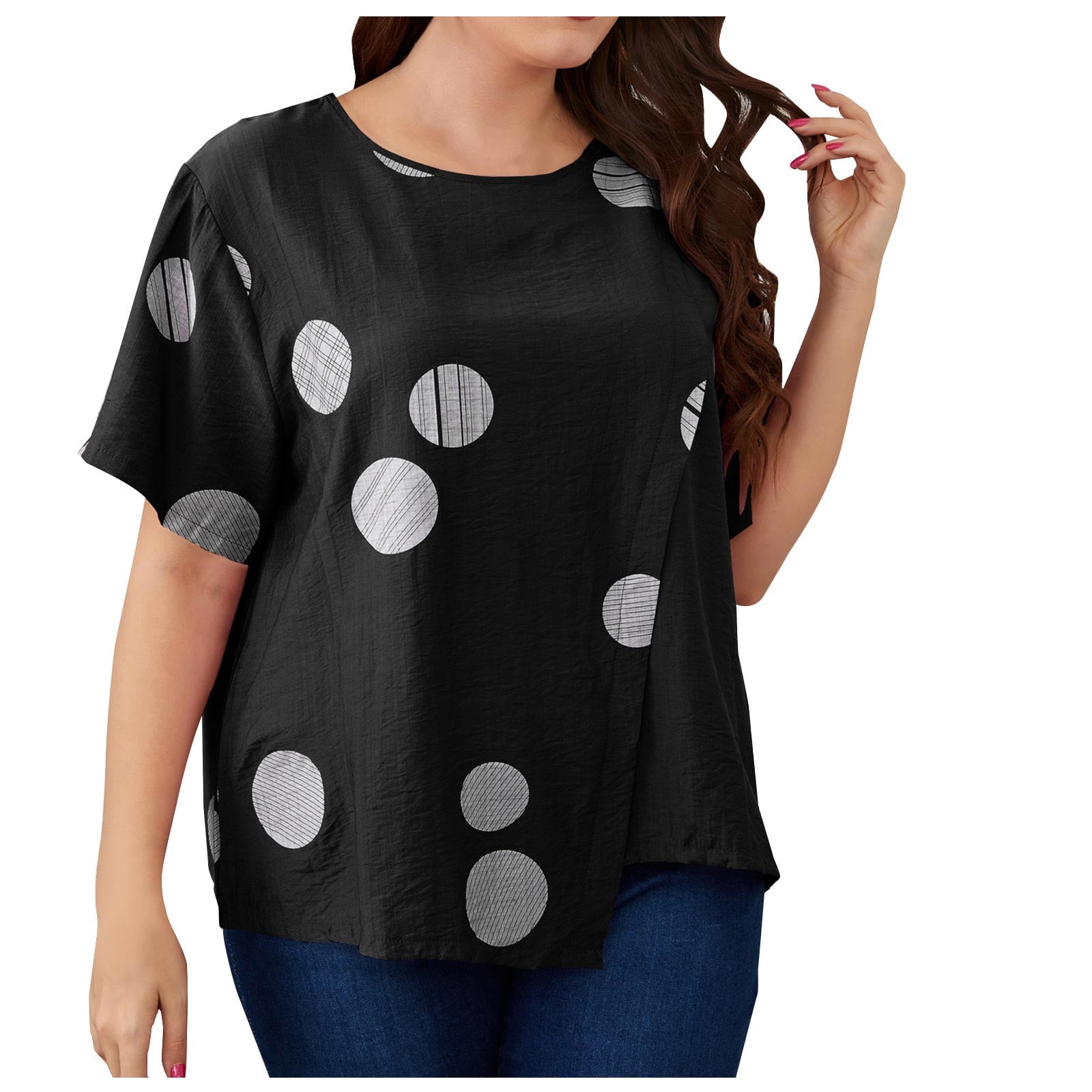 polka dot linen top