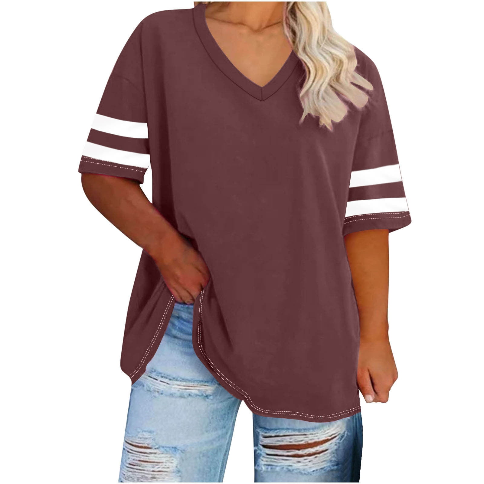 Vintage Oversized T-Shirts For Women – Summer Graphic Tee, Loose Fit, Plus Size - View #11