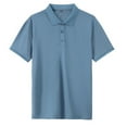 thumbnail image 1 of RQYYD Polo Shirts for Women Short Sleeve Button Down Collared Shirts Casual Loose V Neck Tshrits Business Work Blouses Summer Tops, 1 of 2