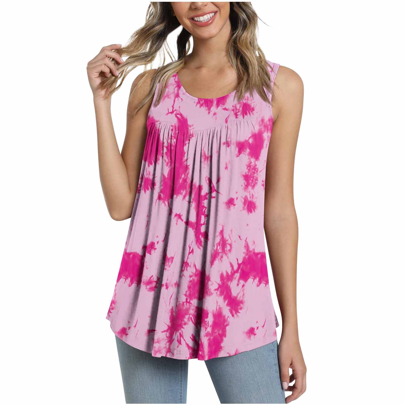 RQYYD Reduced Women's Flowy Tank Tops Summer Sleeveless